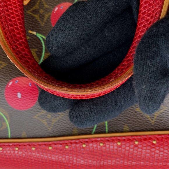 Louis Vuitton Cherry bag Monogram Cerises Lizard Sac Fermoir MM Murakami Exotic - Picture 11 of 16